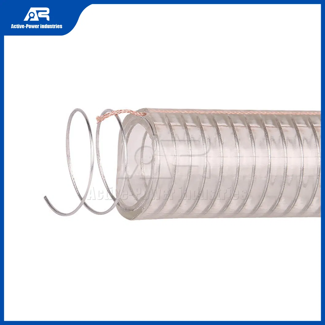 Active-Power Industries PVC Flexible Hose Factory Wholesale PVC Steel Wire Reinforced Hose China Anti-Static Water Supply Irrigation Transparent PVC Water Pipe