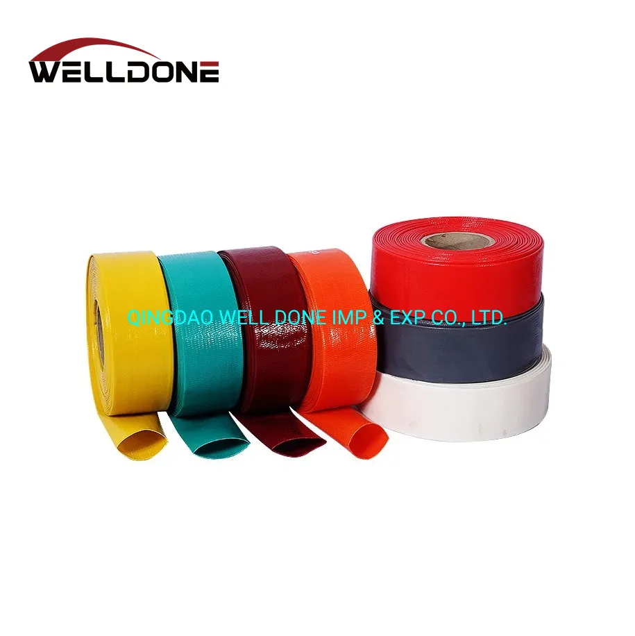 High Pressure Flexible PVC Lay Flat Hose Layflat Water Discharge Pipe for Agriculture Irrigation