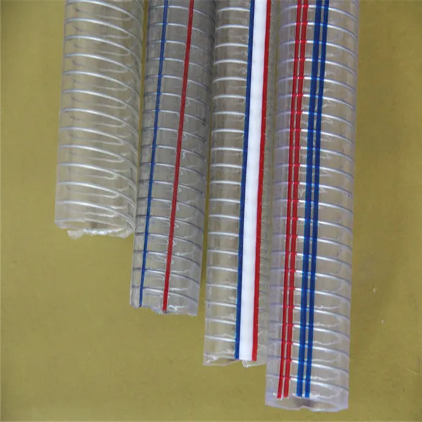 PVC Industrial Transparent Spiral Steel Wire Reinforced Suction Hose Pipe