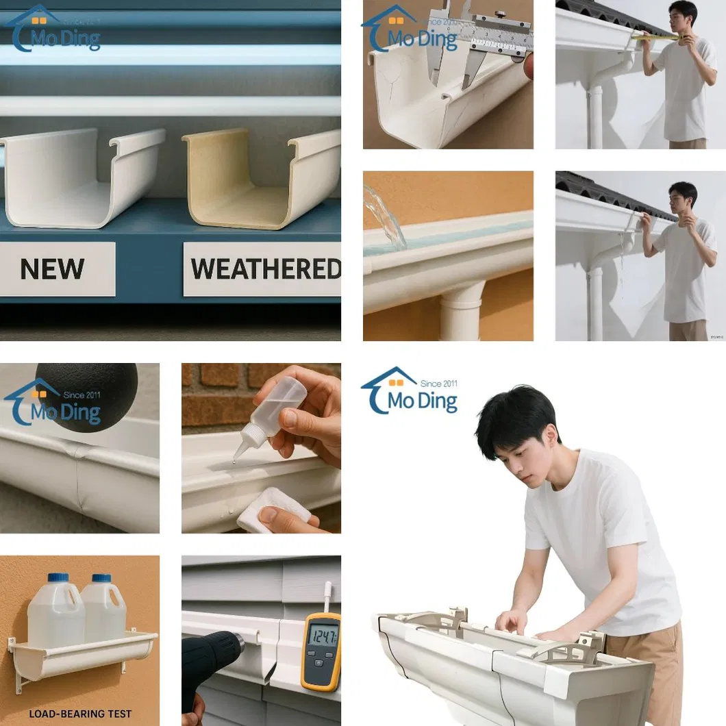 7-Inch Vinyl PVC Plastic Gutter Drainage Pipe