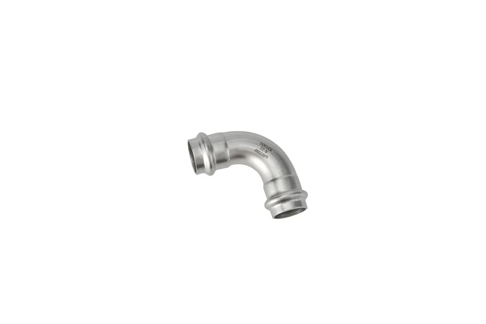 304 316L Inox Stainless Steel V Profile Press Fittings with 90° Equal Elbow Bend 90° Bend 45° Equal Elbow Reducing Elbow Water Heating and Pipe Fitting Tube