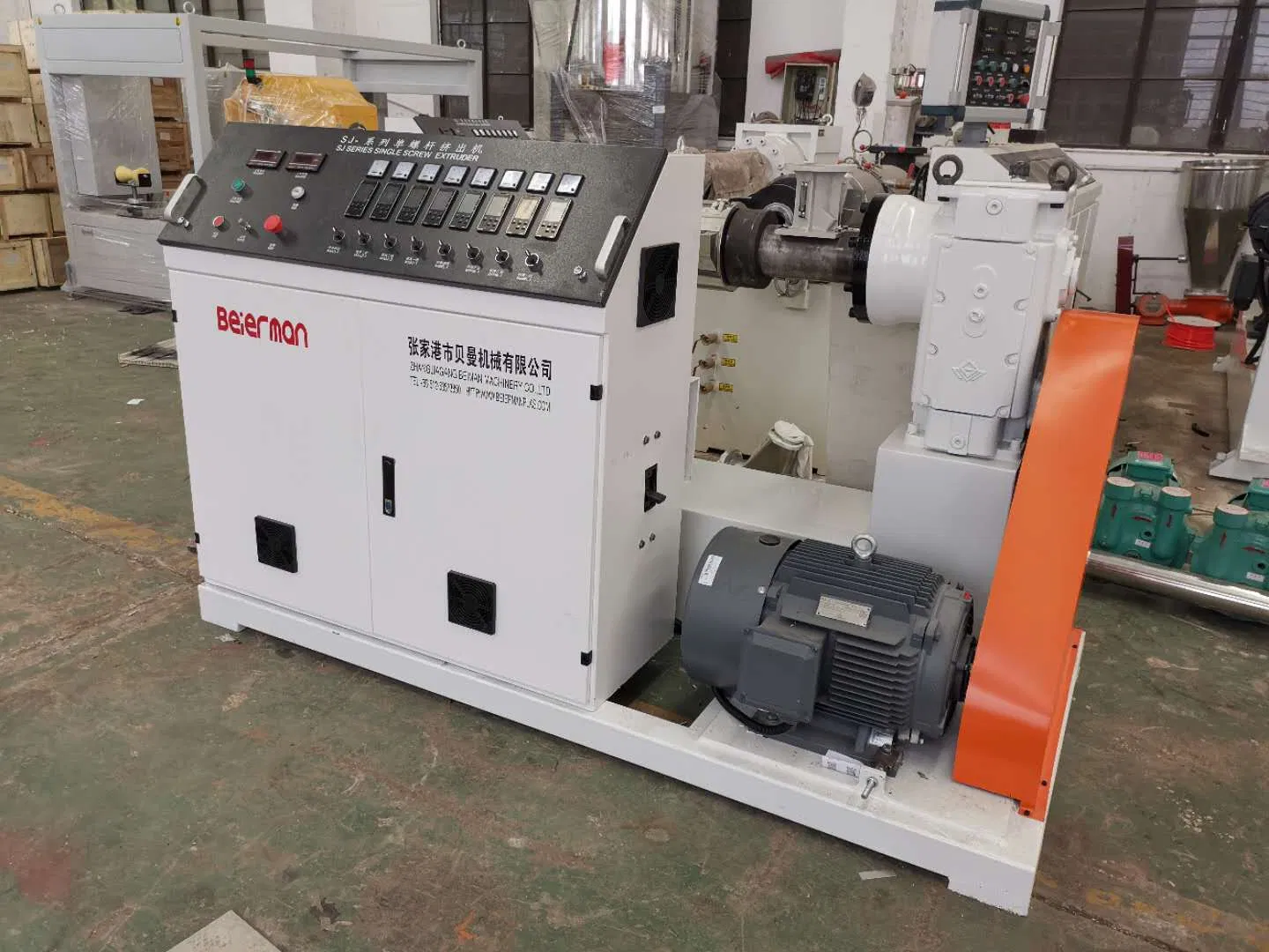 High Efficiency Sj-60/33 Beierman Single-Screw Extruder for HDPE PPR Pipe