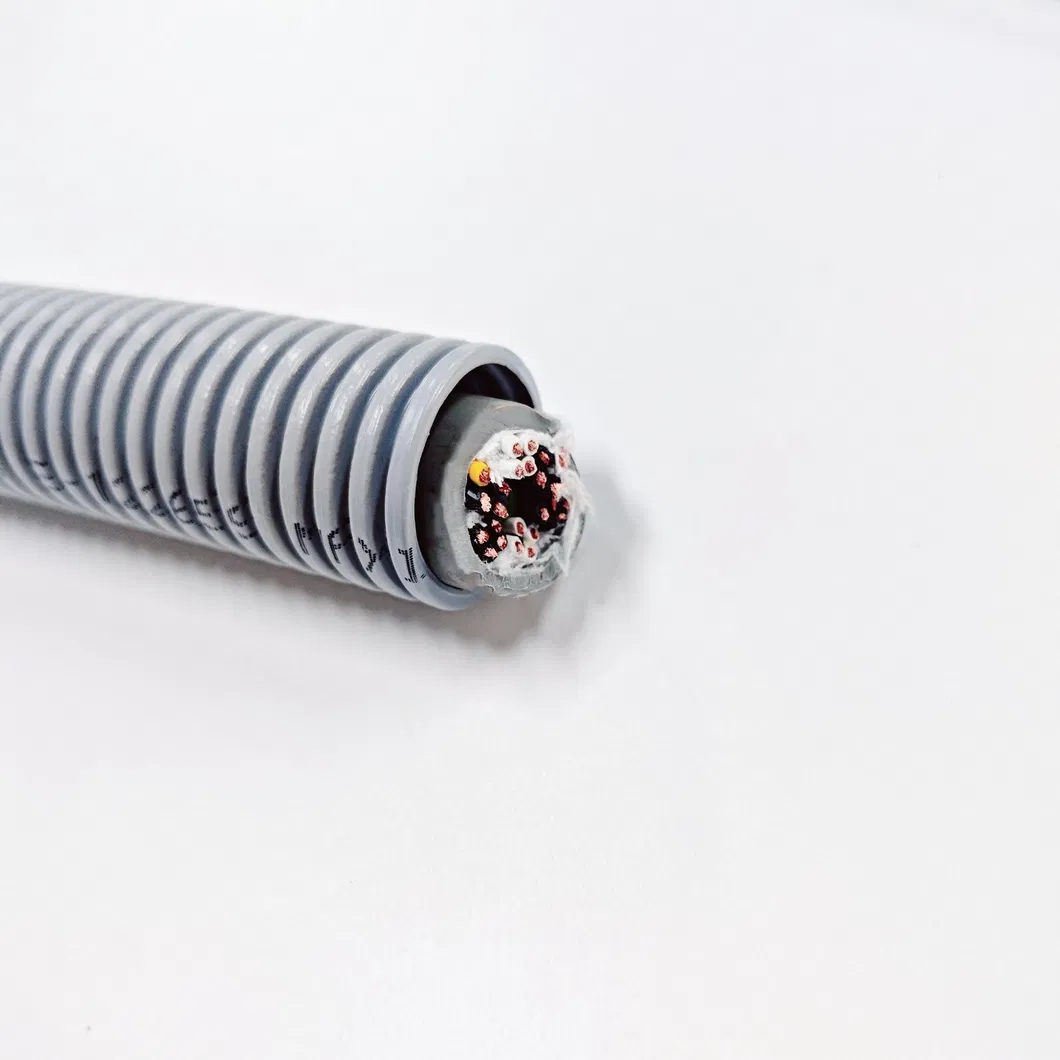 1/2" - 3/4" UL PVC Corrugated Conduit Pipe Electrical Flexible PVC Pipes Fireproof UV Resistant Grey Plastic Electric Tube Pipe
