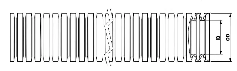 Plastic Nylon PA6 Waterproof Corrugated Electrical Flexible Conduit Pipe Manufacturer