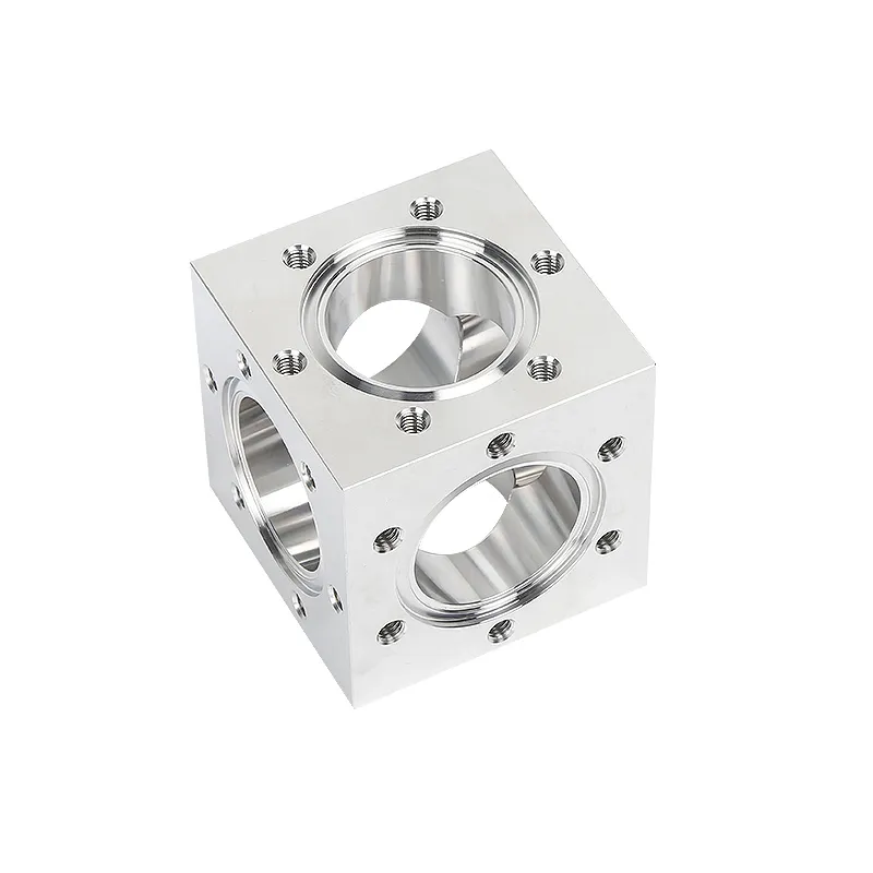 SS304/SS316L/Stainless Steel CF16-CF200 6-Way Cubes High-Vacuum Chamber Stock Conflat Flange Pipe-Fi