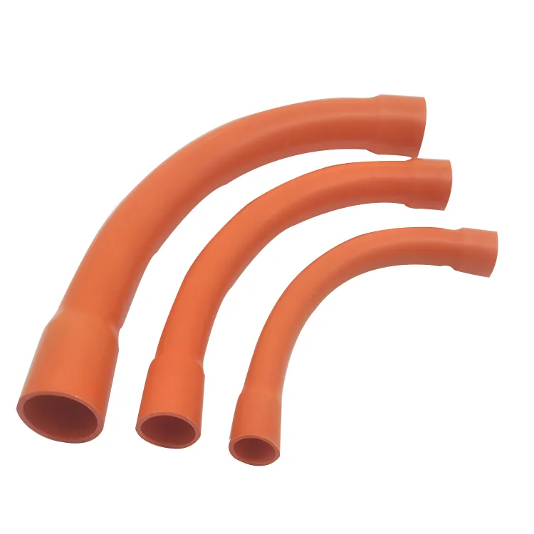 45 Degree Orange Heavy Duty PVC Conduit Sweep Bend Pipe