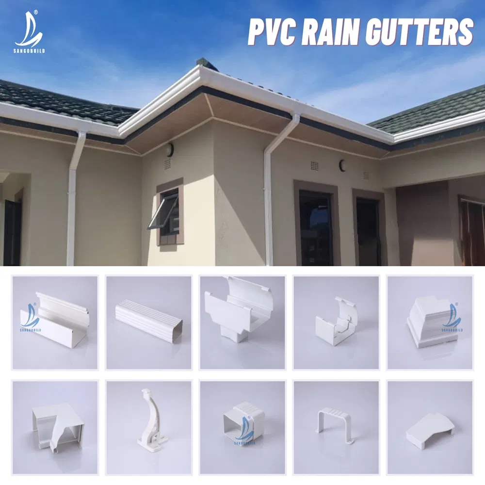 PVC Waterproof Drainage Rainwater System Gutter and Downspout Pipe