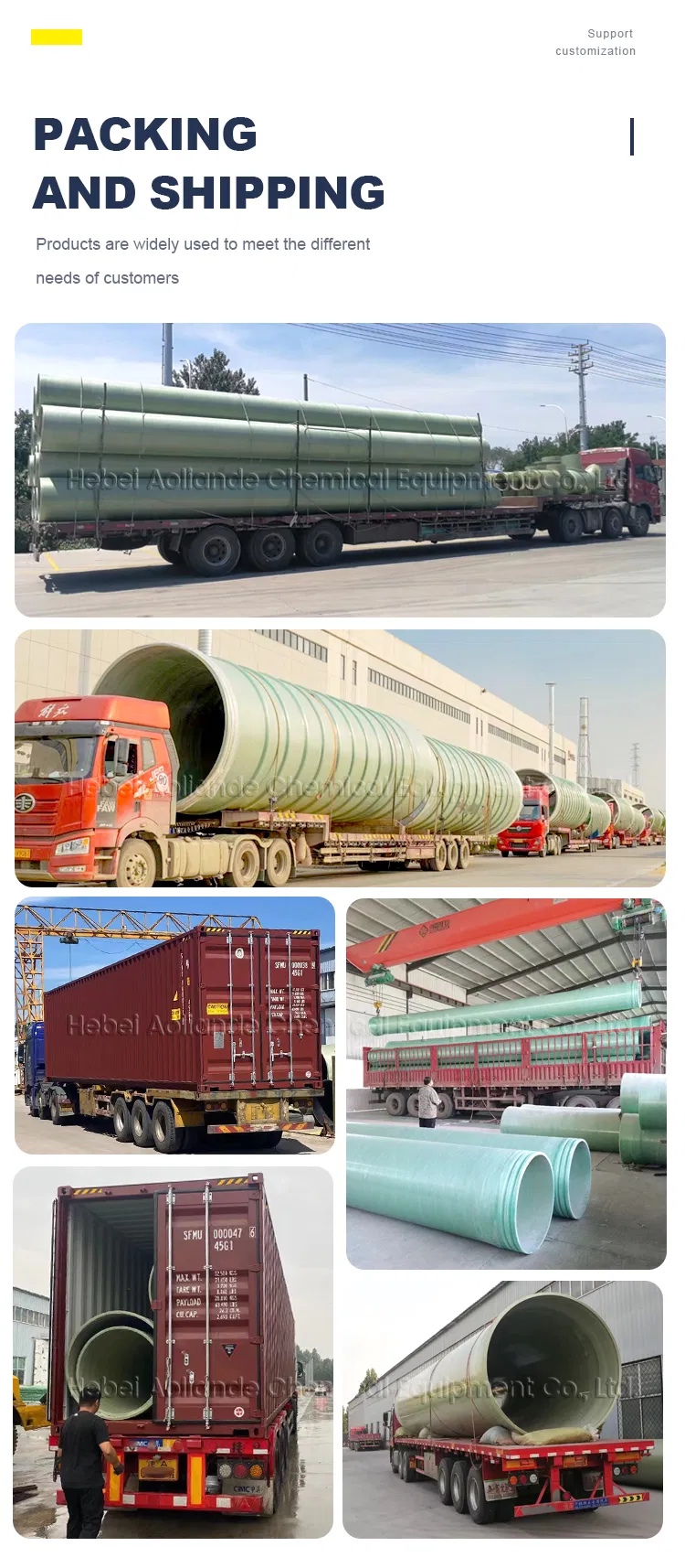 Composite PP/FRP, PVC/FRP, PVDF/FRP Pipe