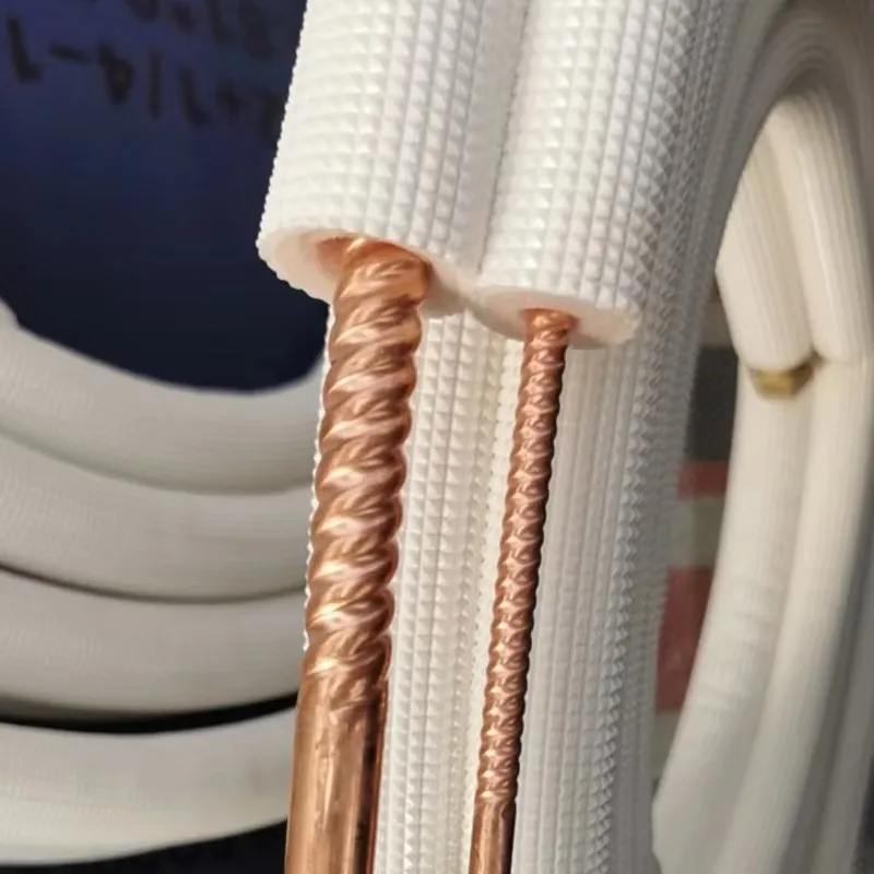 1/2 1/4 Inch Copper Coil Pipe Insulated PVC Pipe Air Conditioning Copper Pipe