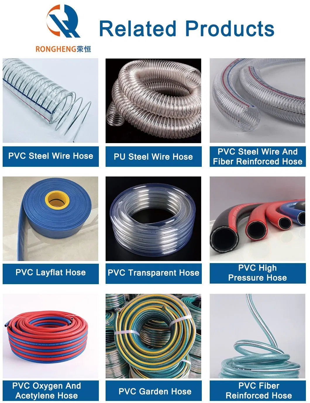 Color Thickened Screw Suction PVC Hose 2 "Heavy Duty Drain Pipe