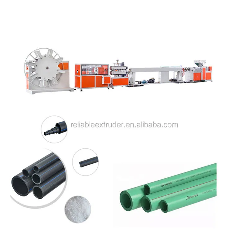 Plastic PP PE ABS PPR 16-110mm Pipe Extrusion Machine