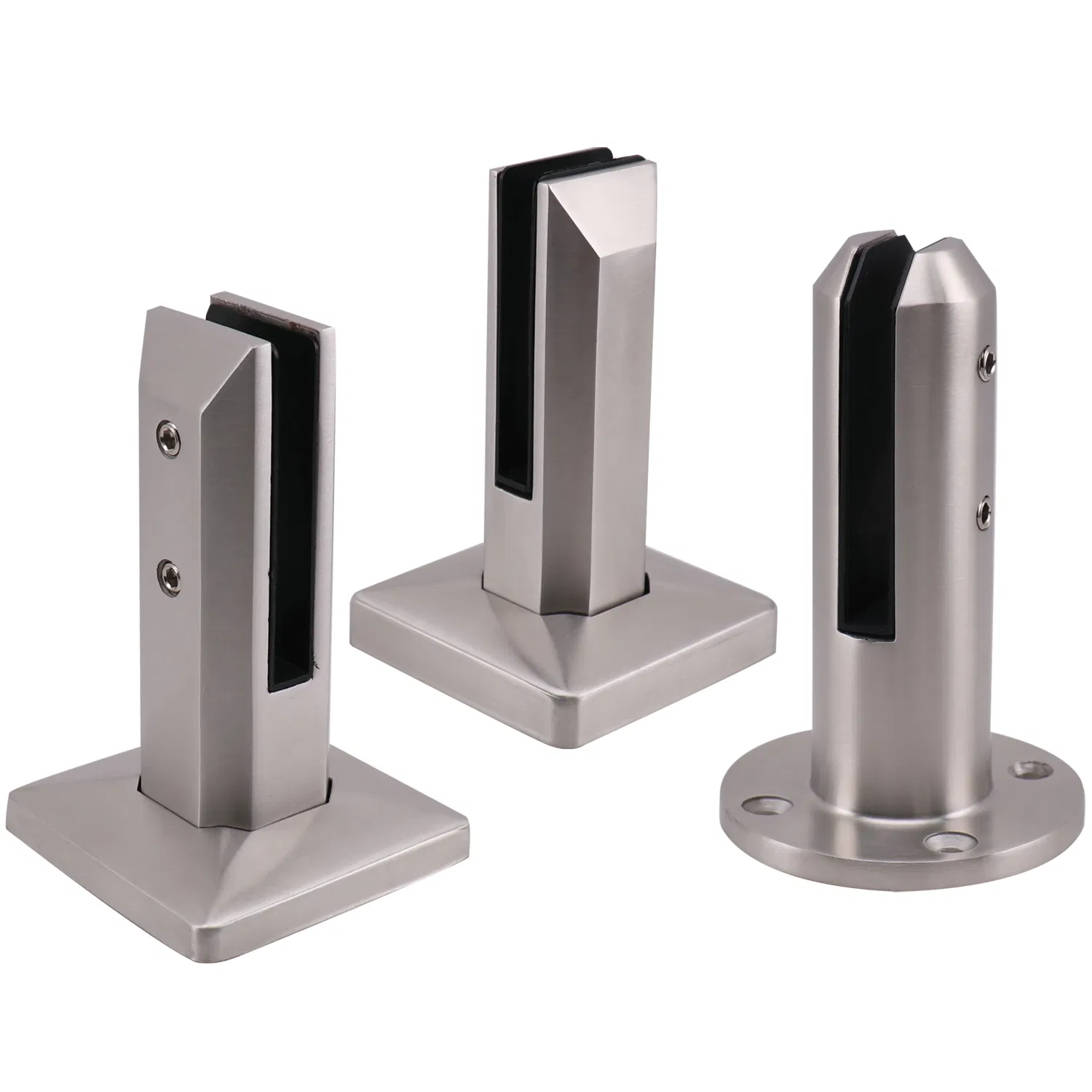 European Style Outdoor Stainless Steel Railing Post Glass Clamp Fittings