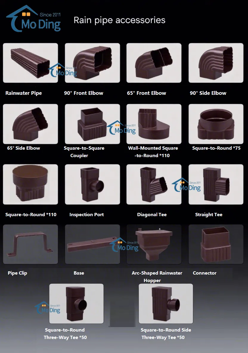 7-Inch Vinyl PVC Plastic Gutter Drainage Pipe