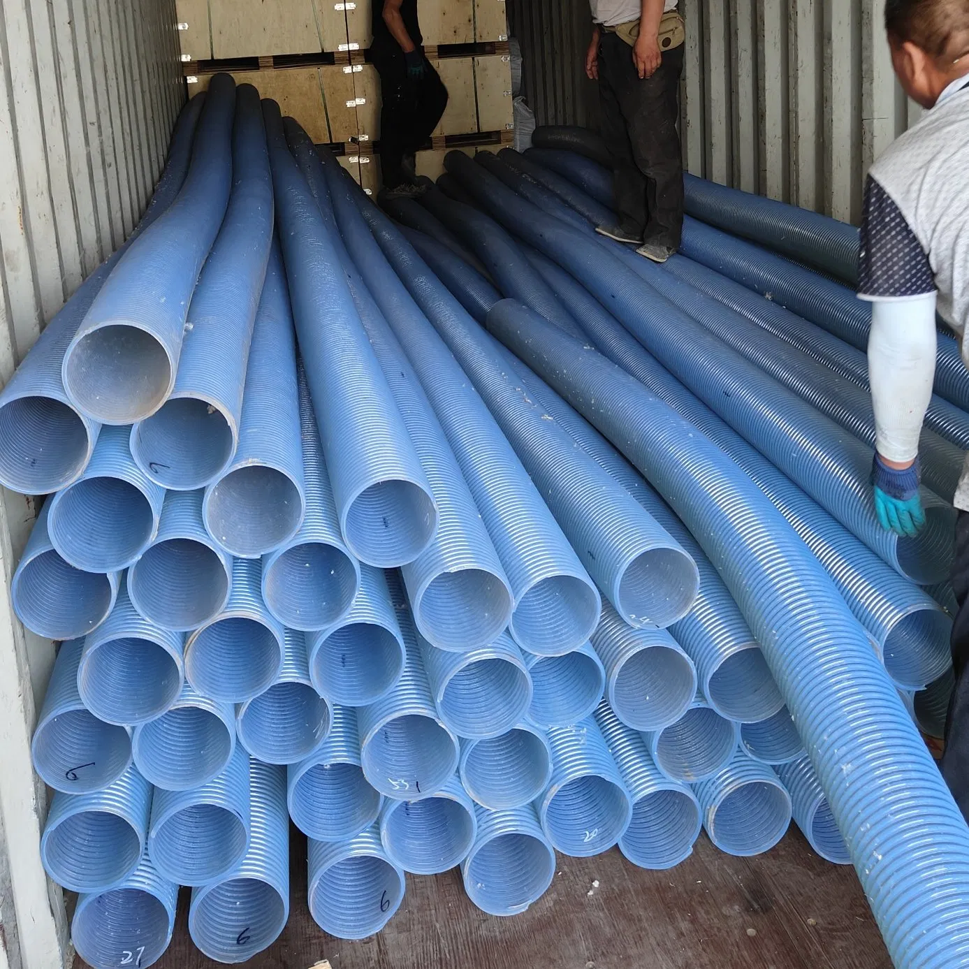 4 5 6 8 Inch PVC Corrugated Pipe Wear Resistant and Sun Resistant Water Pump Suction Pipe