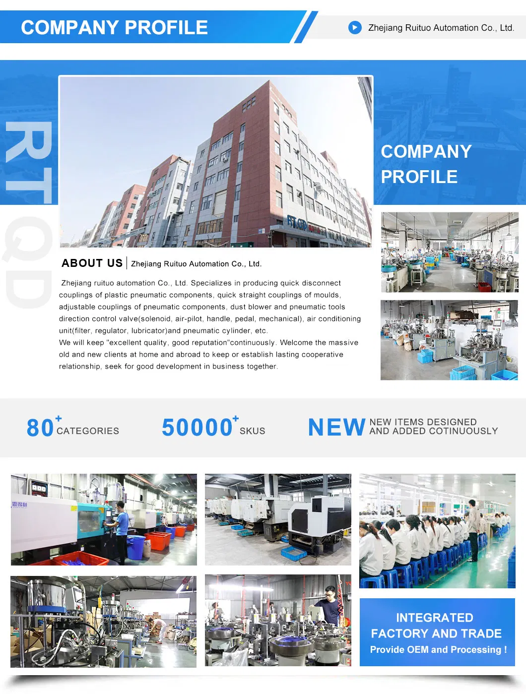 SMC Pneumatic PU Pipe Connector Model T Straight Quick Plug Connector Fittings Kb2t/Kq2t Series