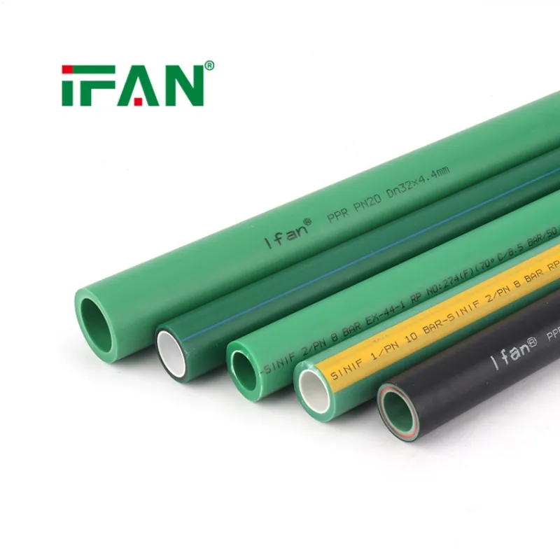 Ifan Wholesale High Quality Durable Pn12.5 Pn16 Pn20 Pn25 PPR Plumbing Pipes Green Black OEM Color P