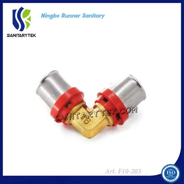 Equal Elbow Brass Press Fitting for Multilayer Pipes (F10-203)