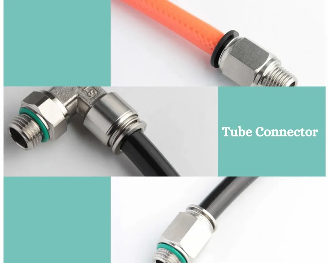 Good Quality Pneumatic Parts Stainless Steel Male Straight Threaded Air Tube Pneumatic Fittings