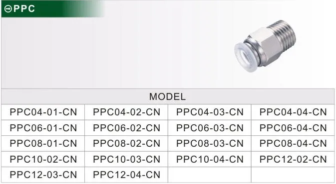 One Touch Tube Connector Quick Air Fittings for Clean Room in The Semiconductor Industry