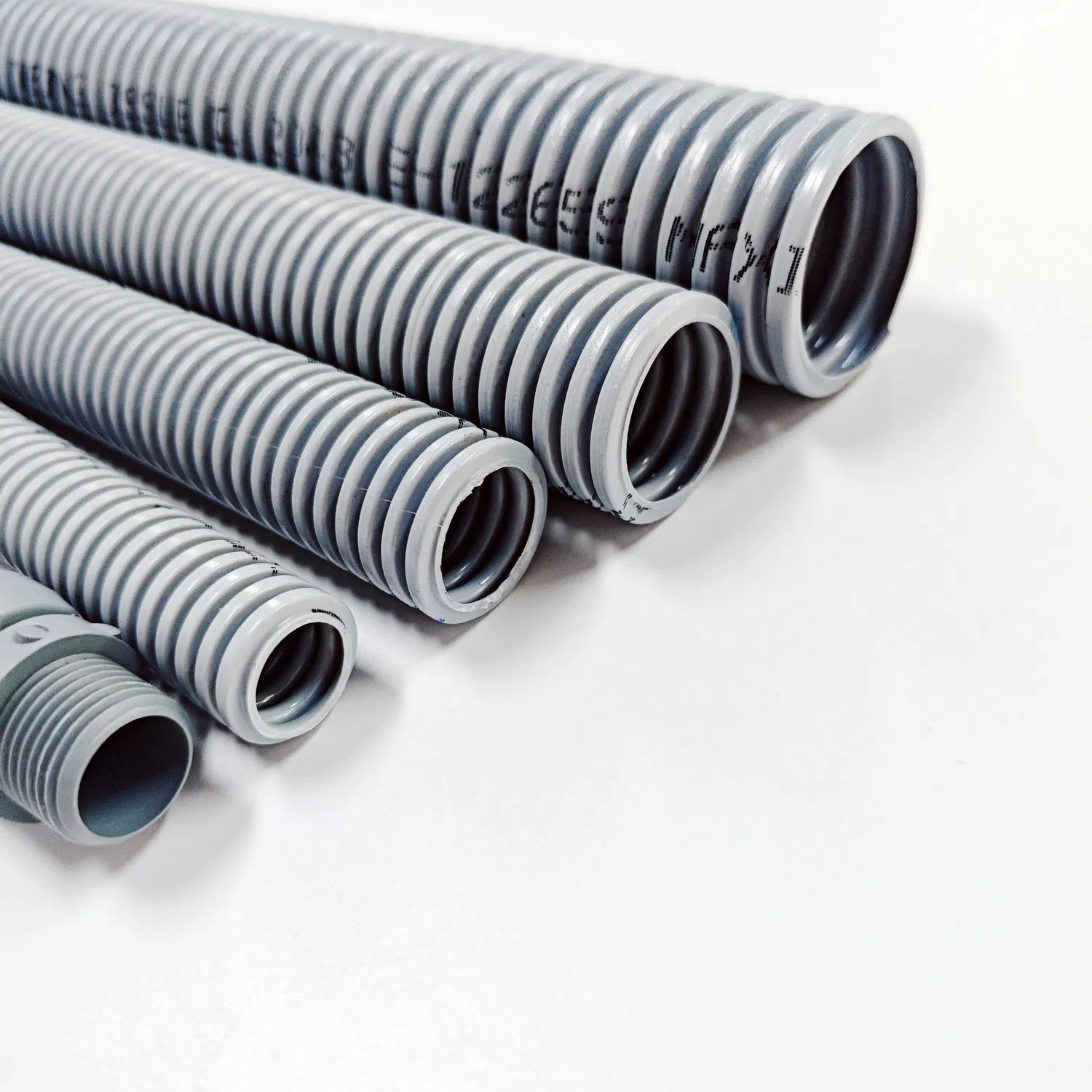 1/2" - 3/4" UL PVC Corrugated Conduit Pipe Electrical Flexible PVC Pipes Fireproof UV Resi