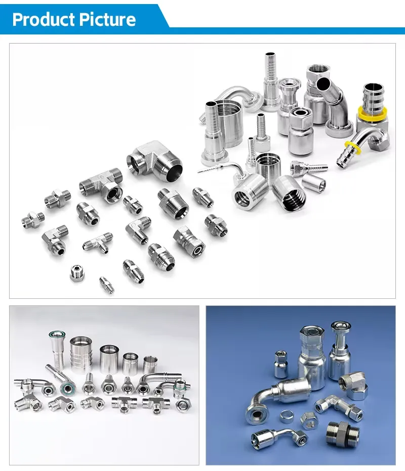 Carbon Stainless Steel High Pressure Pipe Jic Female Connectors Joint Coupling Adapter Hydraulic Hose Fittings