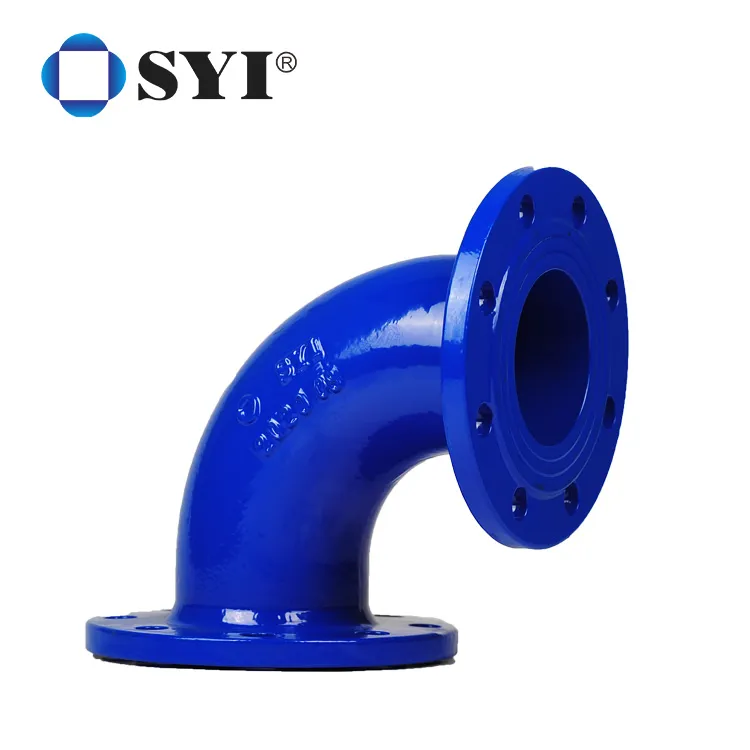 Factory Price Factory ISO2531 En545 En598 Di Elbow Tee Corss Fitting Ductile Iron Cast Iron Flanged 