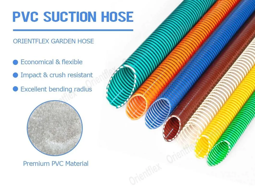 5 Inch Flexible Plastic Wire PVC Suction Hose Pipe Manufacture