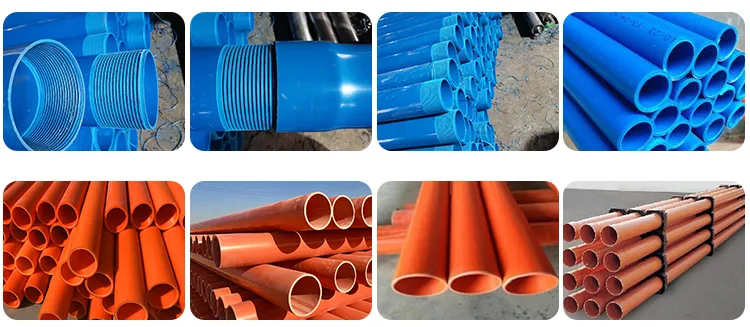 Jcdrill Deep Well PVC Casing Pipes and PVC Water Well Screens