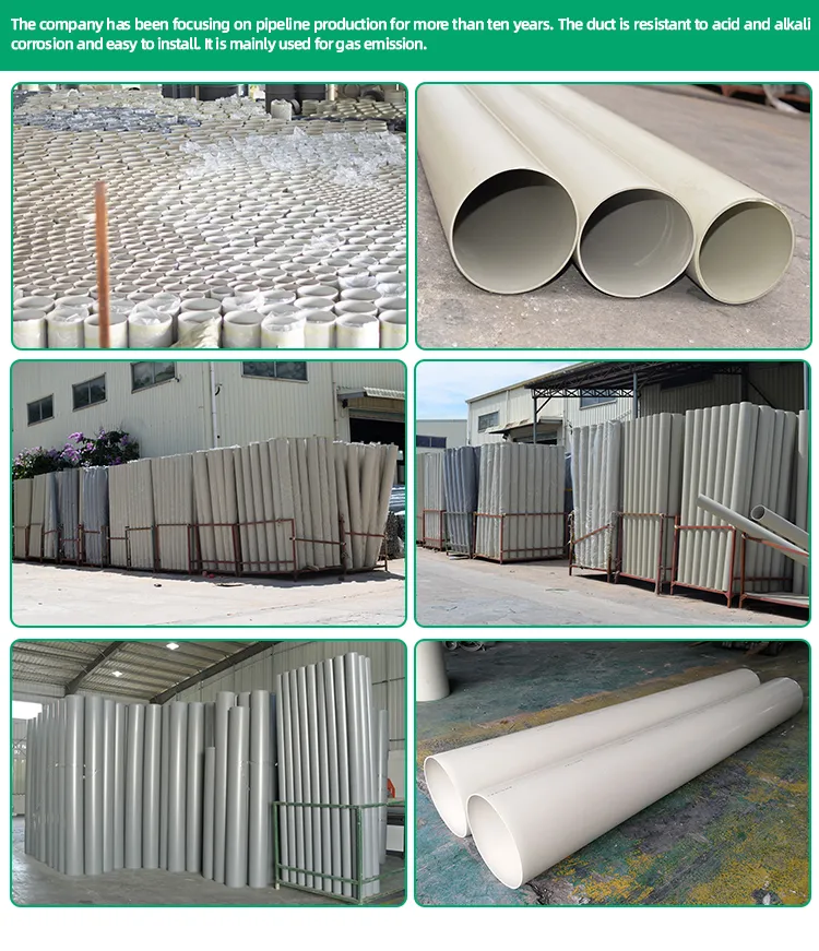 Round PVC/Polypropylene PP Pipe for Ventilation