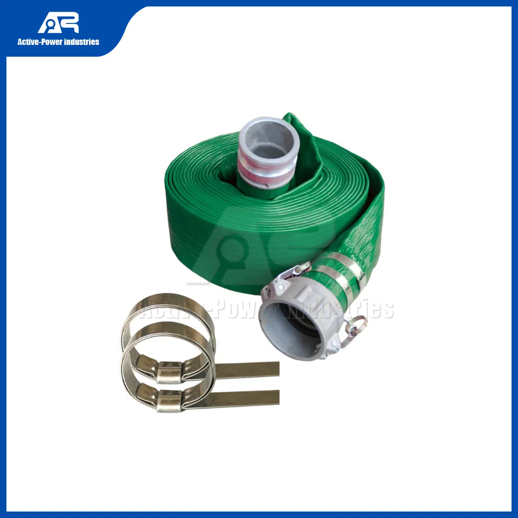 Active-Power Industries PVC Agriculture Layflat Hose Suppliers China Uper Lightduty (2/3Bar) High Pressure PVC Soft Lay Flat Hose Pipe