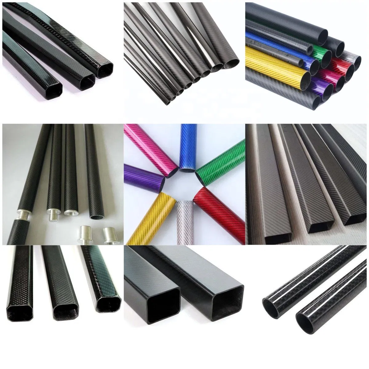 Customized Color Carbon Fiber Tube High-Quality Buy Carbon Fiber Pipe Tube Colour Tubing Fibre 3K