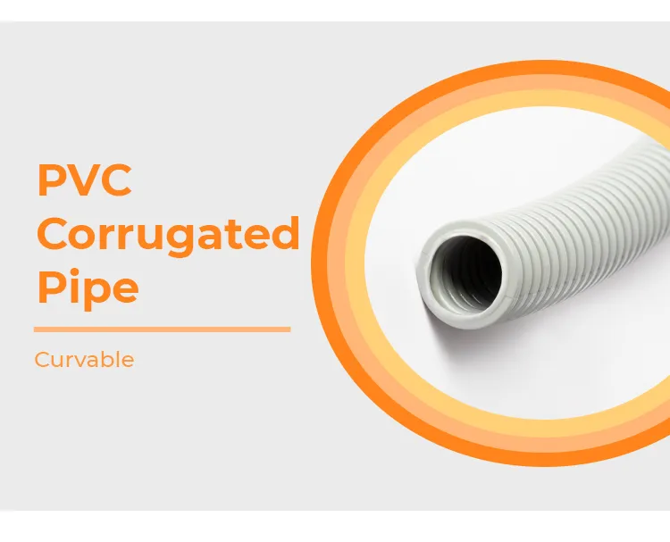 Flexible PVC Corrugated Pipe for Electrical Cable Protection / Drainage