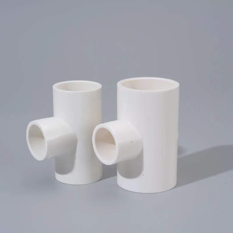 DIN Standard UPVC Plastic White/Grey Color Reducing Tee with ISO Certificate for Water Supply System