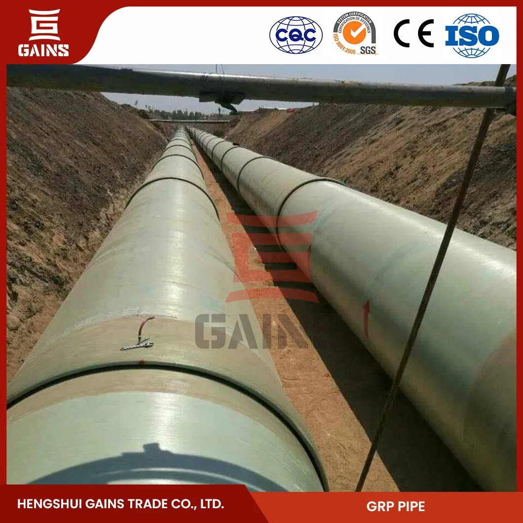 Gains Fiberglass Pipe Manufacturing PVC FRP Sewerage Pipe China Tube Mortar