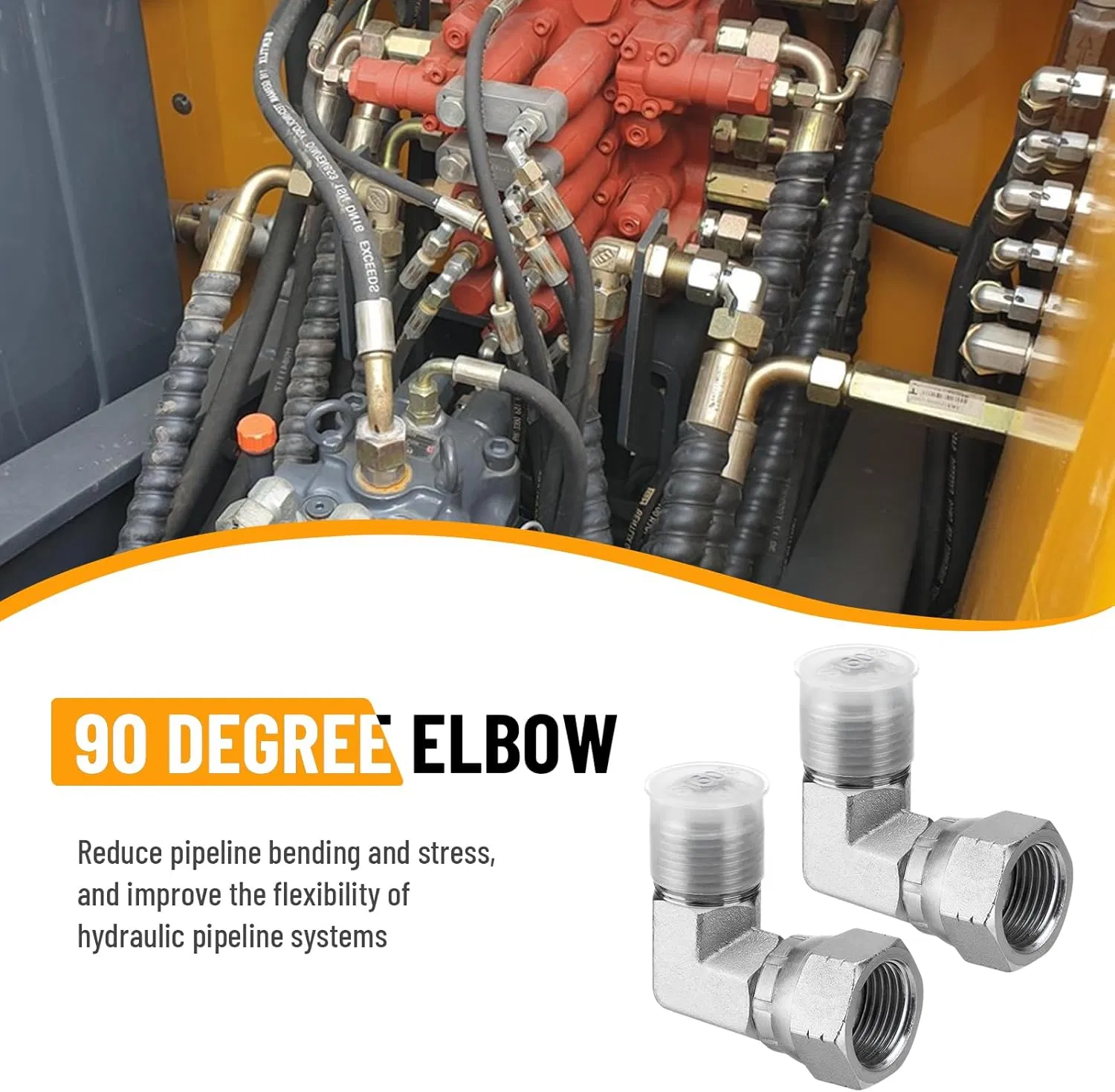 Hot Selling Strong Durable Threaded Metal Hydraulic Adapter Fittings for SAE/DIN/JIS Hydraulic Hose