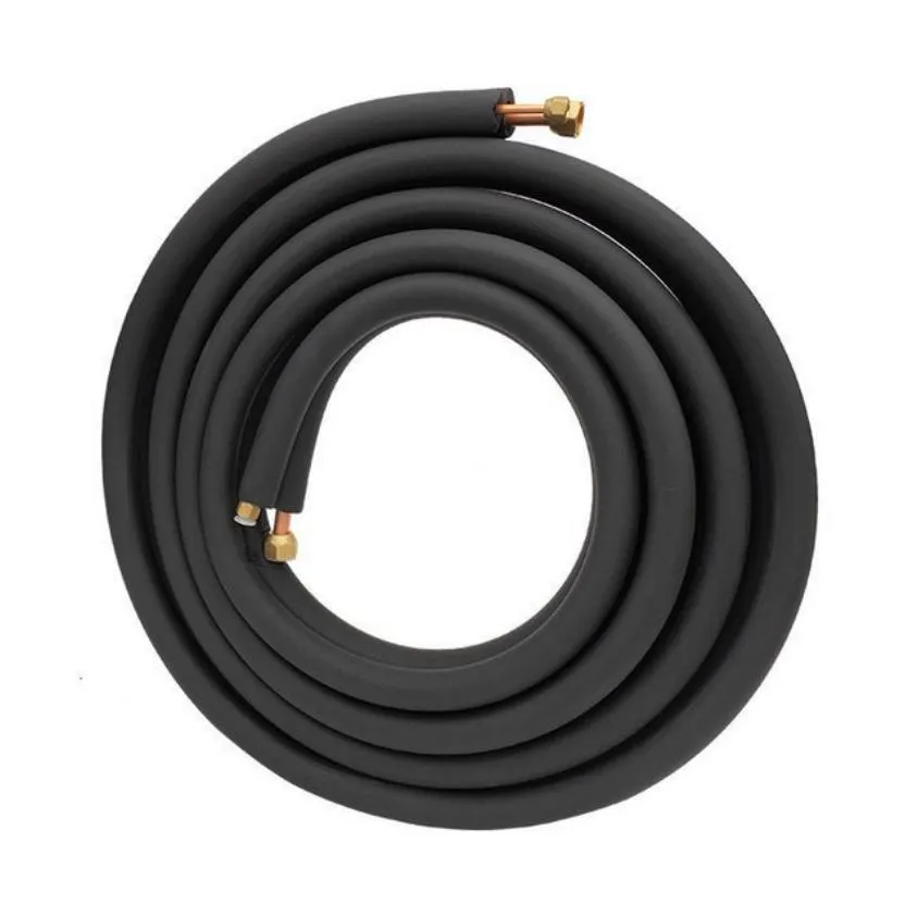 3/8 PE Insulation Copper Pipe for HVAC Single Pipe Air Conditioning PVC Insulated Copper Tube