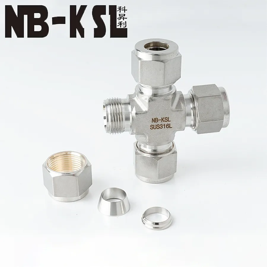 Wholesale Customized 4 Ways Equal/Tee Stainless Steel Clamp Ferrule Union Cross Pipe Fittings
