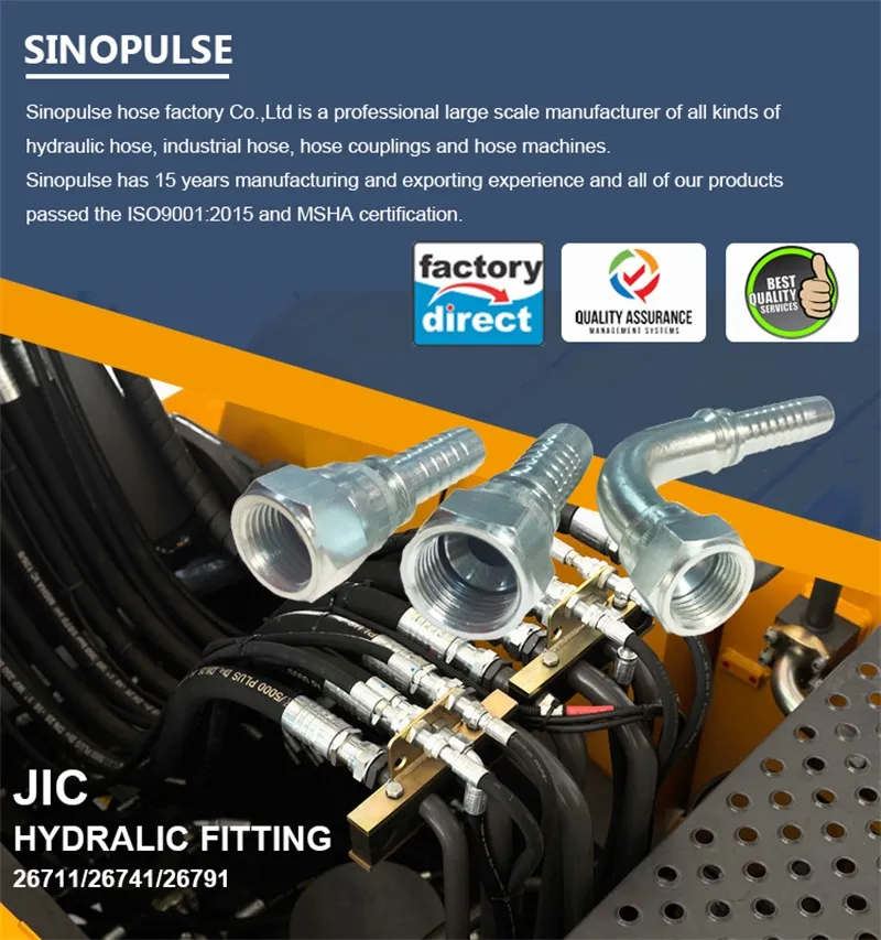 Metric Bsp NPT Orfs SAE Jic Hydraulic Hose Fittings Manufacturer