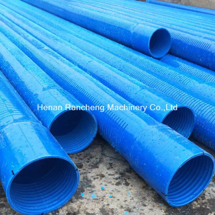Plastic PVC Male and Female Blue Solid Wall Well Casing Pipe/PVC Borehole Water Well Casing Pipe Eri