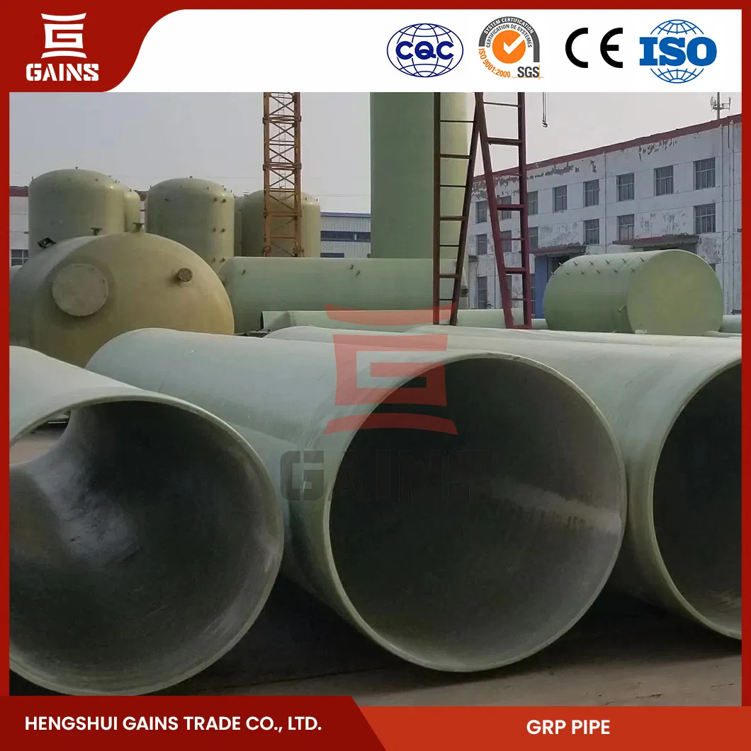 Gains GRP Pipe 450 mm Price Wholesaler PVC FRP Sewerage Pipe China FRP Chemical Pipe