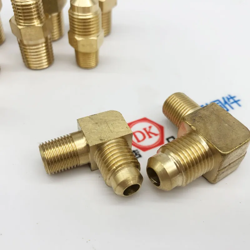 Brass Tube Fitting, Half-Union, 3/8" Flare X 1/2" Male Pipe