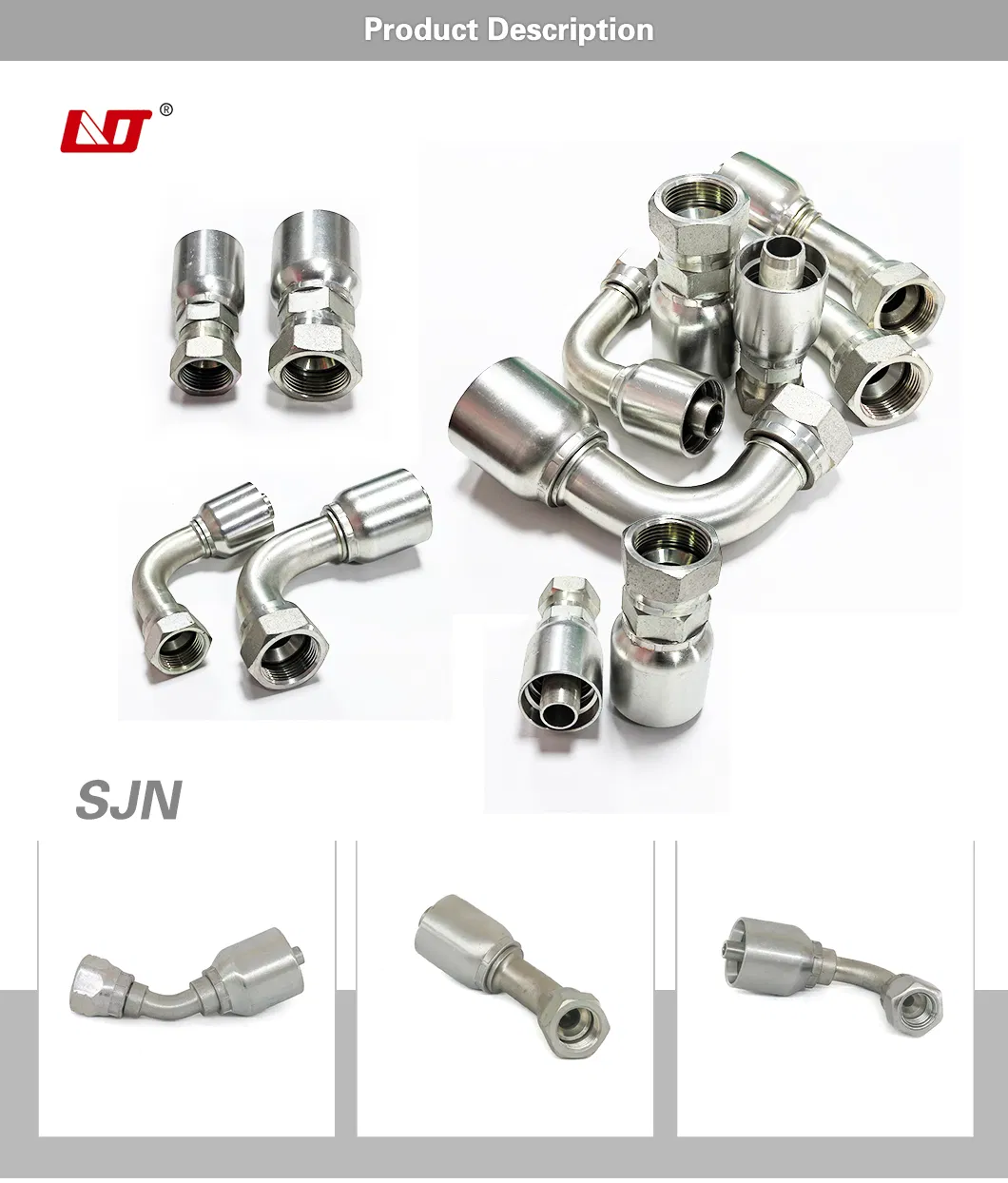 High Pressure Pipe Connection Valve Joint Quick Connector Joint Coupling Adapter Jic Parker Hydraulic Hose Fittings