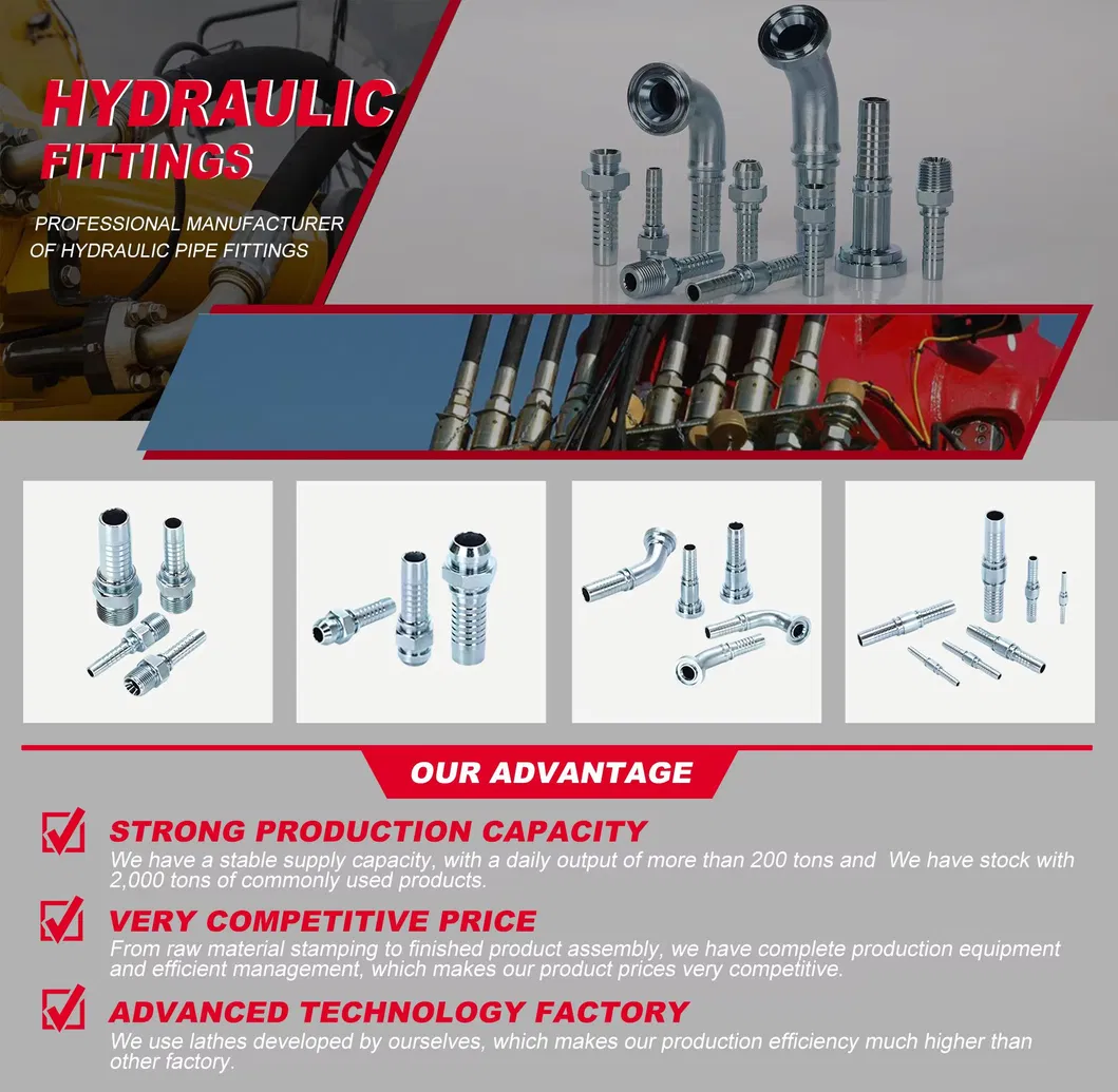 Hydraulic Connectors Male Cone Seat Hydraulic Hose Fitting Male Thread Hydraulic Pipe Parker Fittings