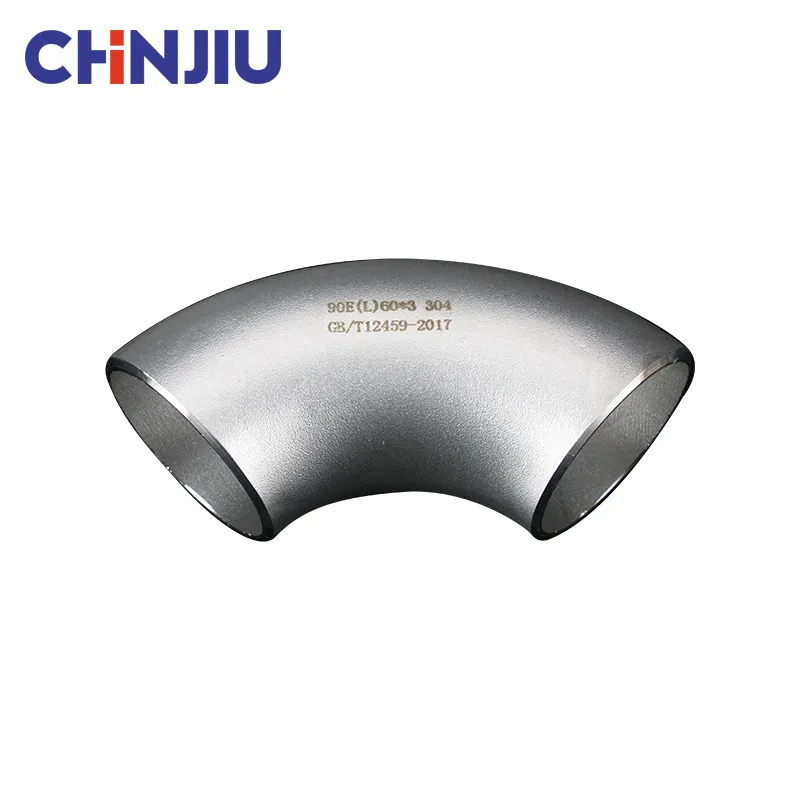 SUS304 316 Stainless Steel Butt-Weld Fittings 90 Degree Seamless Elbow