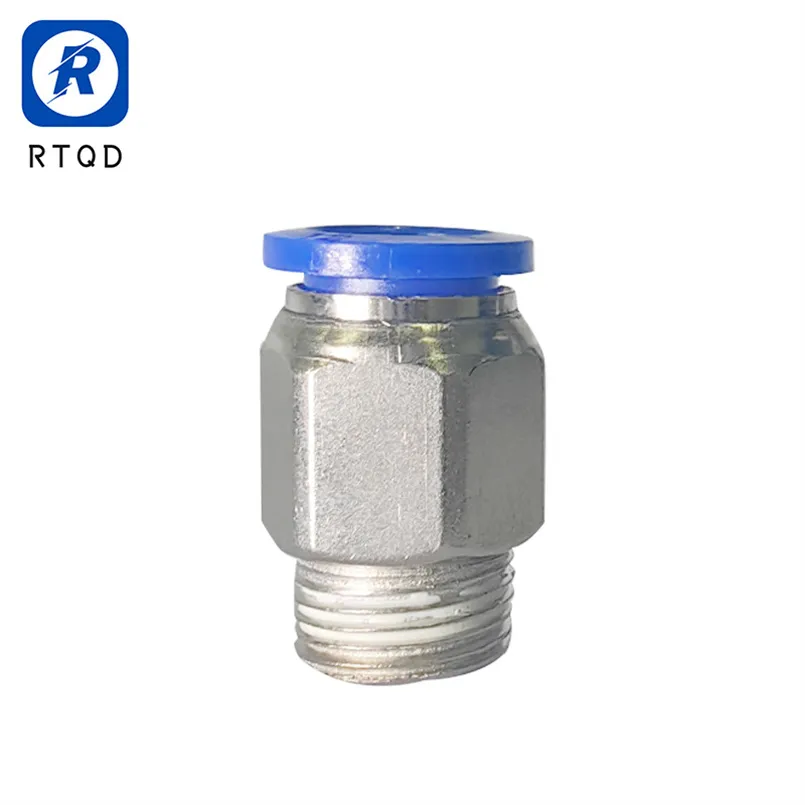 Blue Button Pneumatic Low-End Quality Union Bulkhead Connect Factory Wholesale Pneumatic Quick