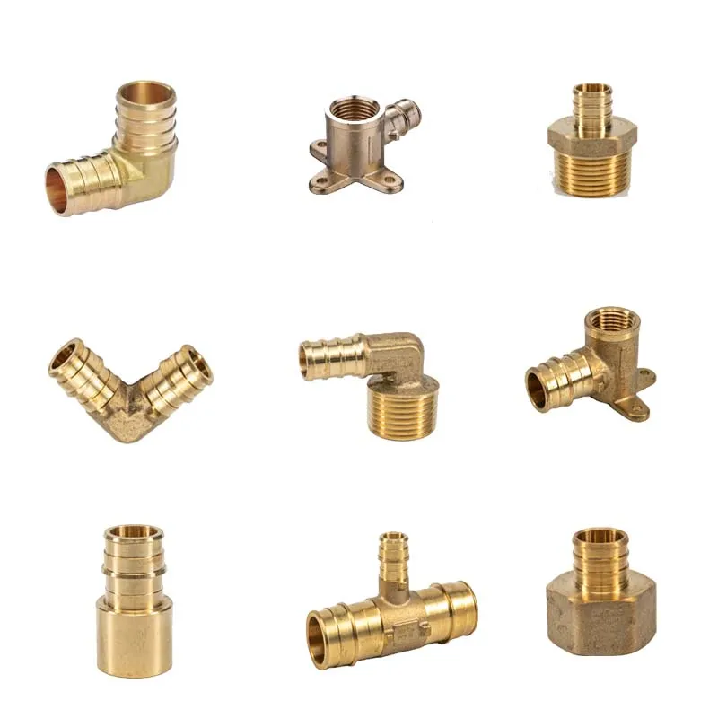 Lead-Free Brass Pex Fitting Tee Elobw Reducer Coupling Adapter Pipe Fitting Plastic Plumbing Materia