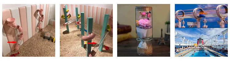 PC Transparent Custom Plastic Packing Pipe with PVC End Cover/Cap