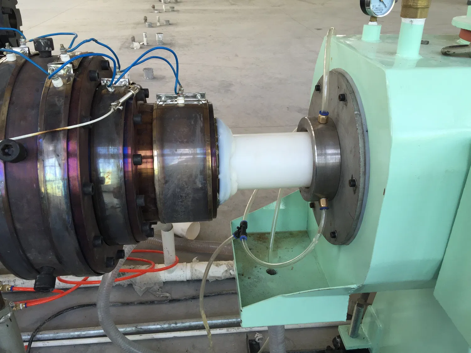 PE HDPE LDPE PPR Plastic Water Gas Oil Supply Pipe Tube Extrusion Production Line Single Screw Extru