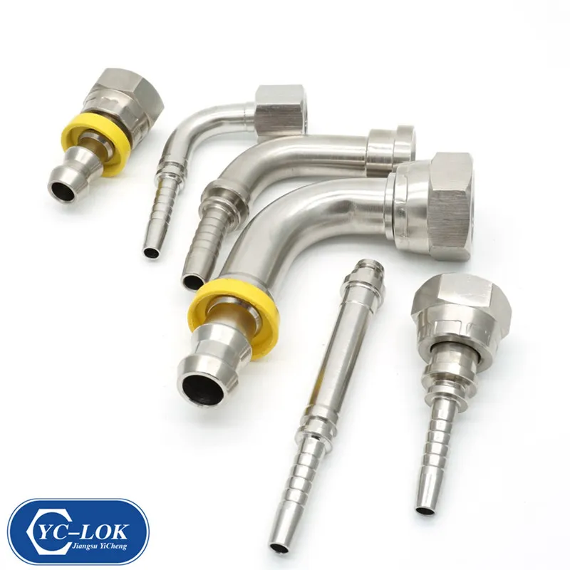 Carbon Steel Swaged Hydraulic Two Pieces Hose Crimp Fittings for Hose (Jic Bsp NPT Orfs)