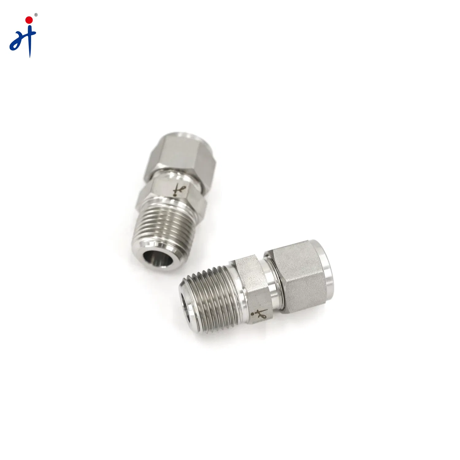NPT/Bsp Male Connector Tube Fitting Stainless Steel Double Ferrule Compression Straight Connector